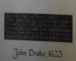 The poignant brass memorial to a child. copyright Carole Tyrrell