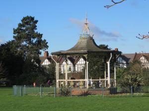 The bandstand in Beckenham where Bowie played at a free festival copyright Carole Tyrrell