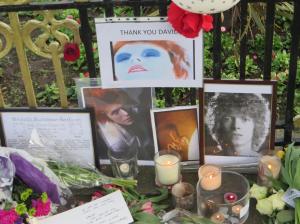 Some of the tributes left by fans at the bandstand. copyright Carole Tyrrell
