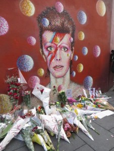 The Bowie mural painted at one end of a Brixton department store. copyright Carole Tyrrell