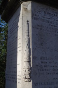 Close-up of one of the downturned torches. copyright Carole Tyrrell
