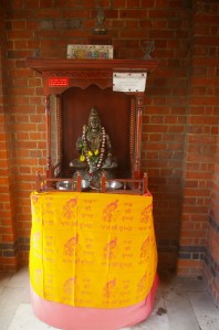 A little shrine to an India deity in the cloisters.  copyright Carole Tyrrell