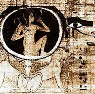 It’s from a papyrus dated 1077 – 943BC, from the papyrus of Dama and is of the ouroboros surrounding the Sun-Ra. http://earthmonsterworld.ning.com/groups/serpent-mysteries/serpent-world-mythology/ouroboros